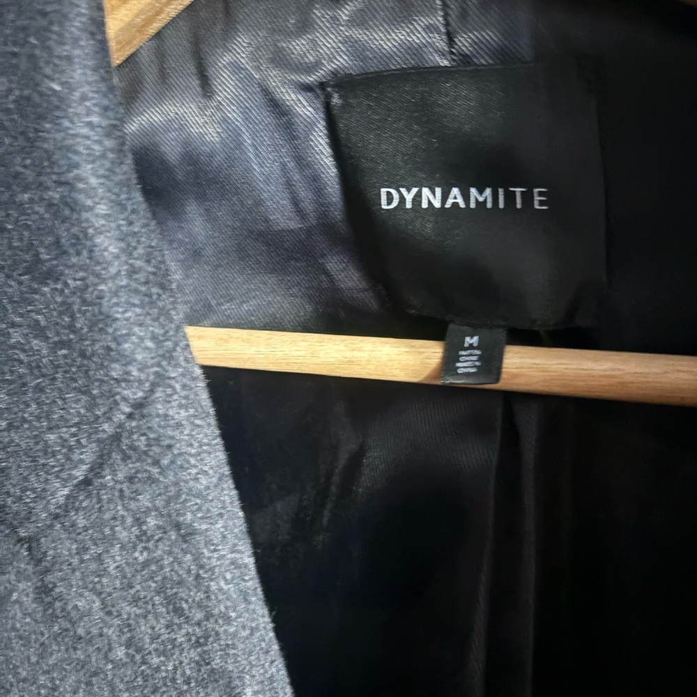 Dynamite Elegant Classic Anthracite Grey Pea Coat - Picture 3 of 8